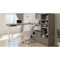 Bestar Bestar Viva 72W L-Shaped Standing Desk with Credenza and Shelving Unit in walnut grey & white 19851-35 - alternate 10